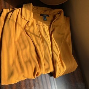 Yellow loose fitted blazer